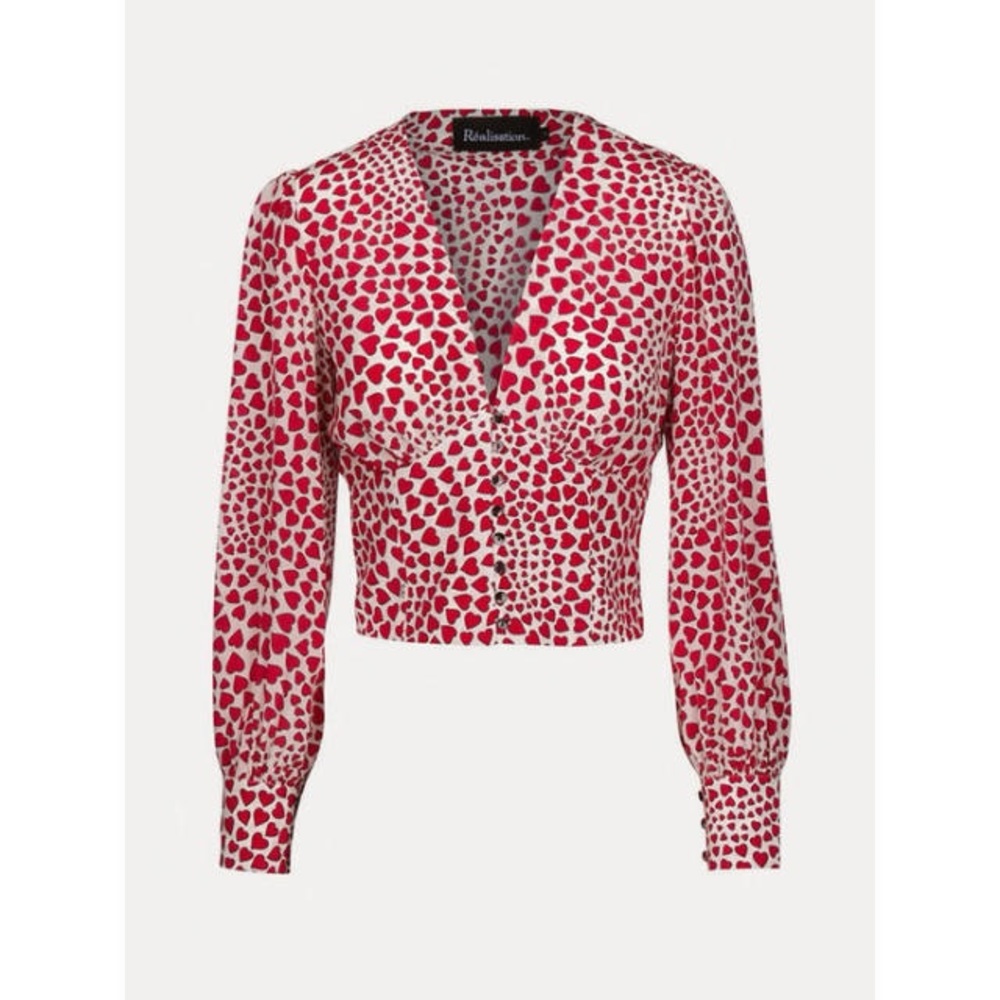 Realisation Par XS heart print blouse